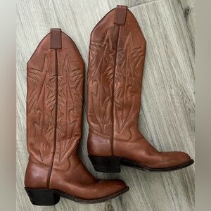Stylish Brown Leather Western Boots